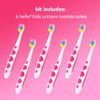 hello Kids Unicorn Soft Toothbrush 6 Pack, BPA Free, Easy to Grip Handle, Cruelty Free, for Baby, Toddler, & Infant