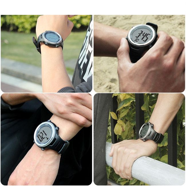 Beeasy Reloj Deportivo Hombre,Relojes Digital Impermeable Watches Led  Inteligente Bluetooth Fitness Tracke…