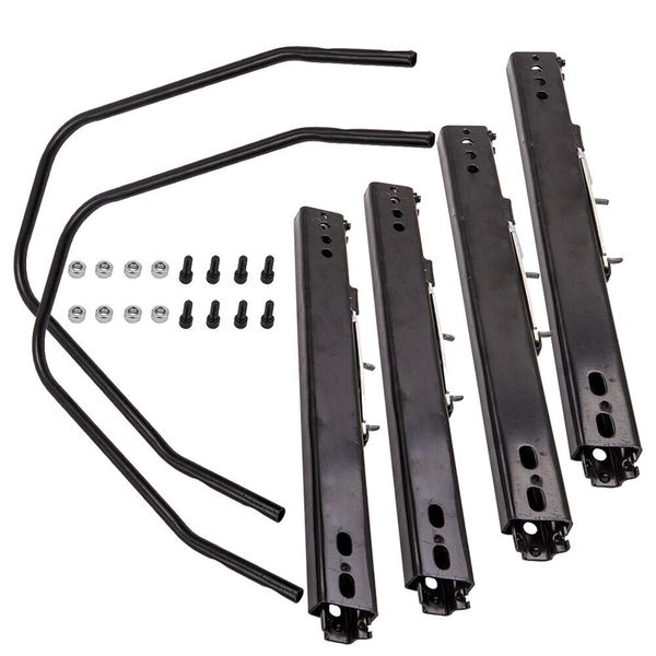 Universal Sliders Dual Locking Seat Rails Brackets Bucket Seats Reclining Pair