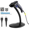 NETUM Handheld 2D QR Barcode Scanner Reader USB Wired Imager Bar Code Scan QR PDF417 Data Matrix For Mobile Payment Computer Screen Scanner with Stand W9S