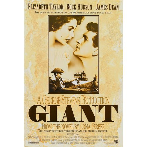 Movie Poster GIANT 2 Sided RARE ORIGINAL 40th Ann. 27x40 JAMES DEAN ELIZABETH TAYLOR