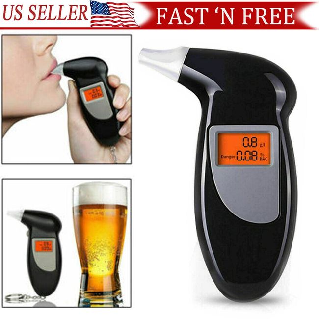 Digital LCD Police Breath Breathalyzer Test Alcohol Tester/ Analyzer Detector