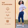 No nonsense Women's Stretch Denim Legging, Dark Denim, Large
