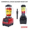 Smoothie Machine, Commercial Blender Multi-Function Blender Ultra-High Speed Operation with High-Grade Transparent Plastic Container, 2L, Red (Black)