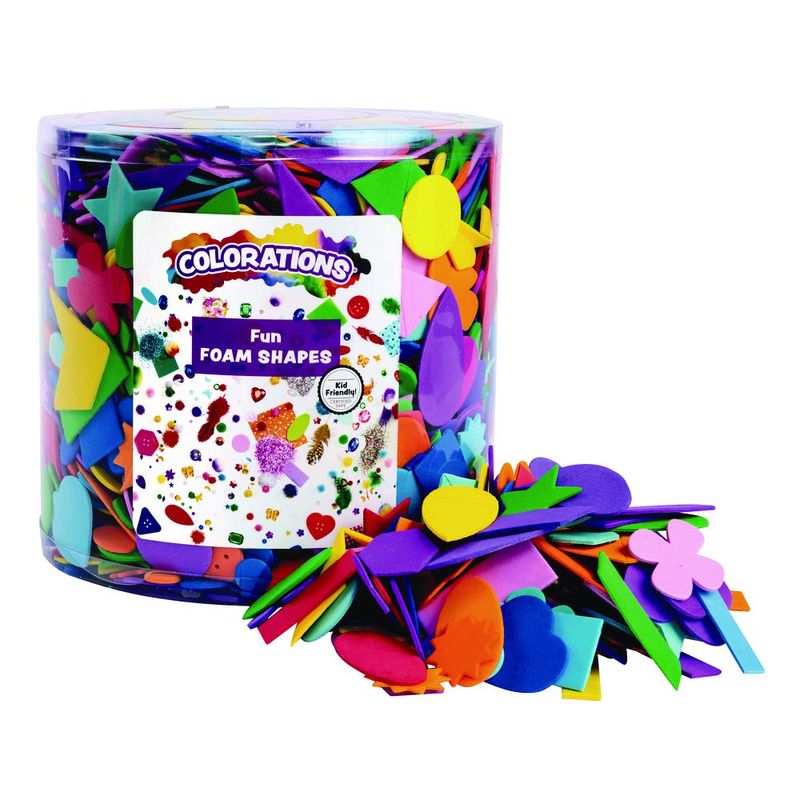 Colorations Bucket of Fun Foam Shapes Multicolor Arts and Crafts ...