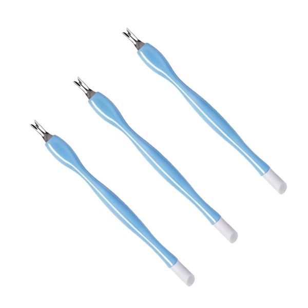 Cuticle Trimmer, 3 Pcs Forchetta per Cuticole, Pusher per Cuticole Rimozione, Forma di V Spintore Della Rimuovi Cuticole, per Manicure e Rimozione, Moderno