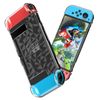 HEYSTOP Case Compatible with Nintendo Switch Dockable Clear Protective Case Cover Compatible with Nintendo Switch and Controller with a Switch Tempered Glass Screen Protector and Thumb Stick Caps