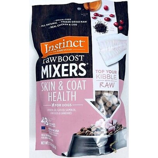 Instinct Freeze Dried Raw Boost Mixers Grain Free Skin&Coat Health 12.5 oz 12/25