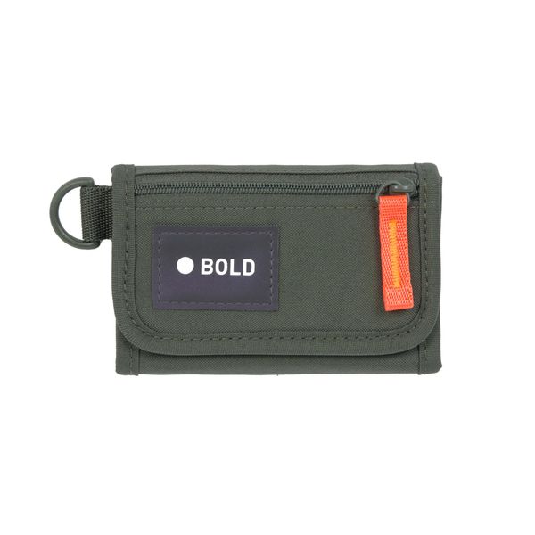 LÄSSIG Children's Wallet with Velcro Fastener and Transparent Window / School Wallet Bold Dark Olive, olive, Modern