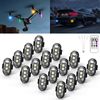 16Pcs Wireless LED Strobe Lights Remote 8 Colors USB Charging for Car Motorcycle