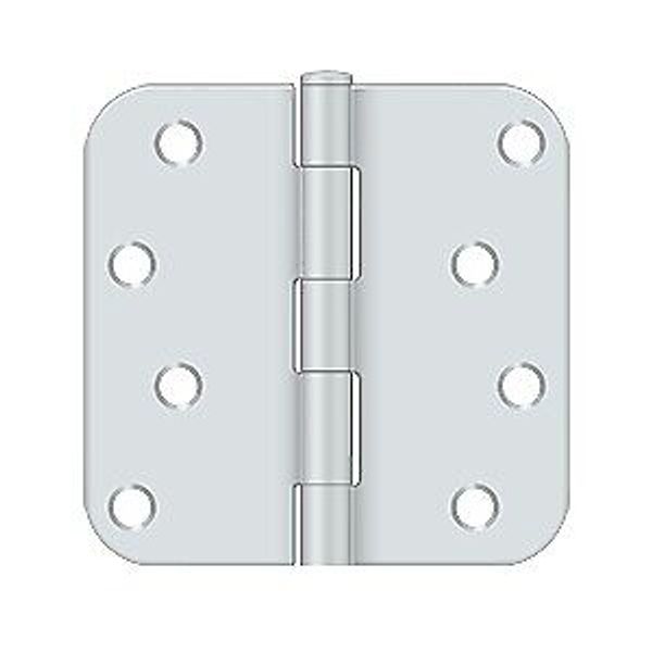 Deltana S44R5USPW 4"x5/8" Plain Bearing Mortise Door Hinge Corner White