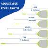 Pool Skimmer Net Ultra-Fine Mesh Adjustable Pole For Inground & Above Ground Use