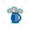 Golf Clubs Cookie Cutters (Standard Cutter 4.5")