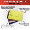 Pack of 50 Assorted Coloured Card Premium Foolscap Document Wallets