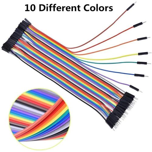 Eiechip Dupont Jumper Wires 120pins 7.9in Dupont Wire kit Breadboard Multicolored Dupont Wire 40pin Male to Female, 40pin Male to Male, 40pin Female to Female Breadboard Jumper Wires Ribbon Cables Kit