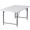 Folding Table 4' Portable Table Foldable Legs & Adjustable Height Utility Table
