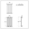 Sterling Arlie Black Single Flat Panel Horizontal Radiator - 595mm x 350mm