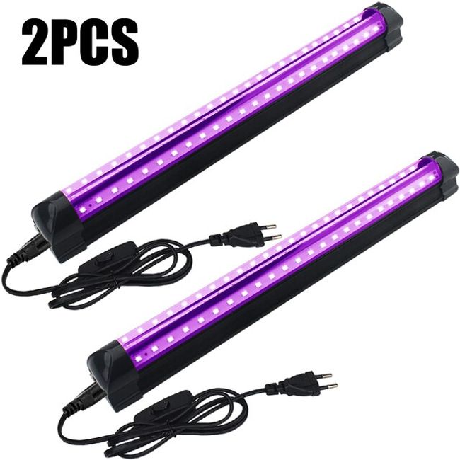 Bathroom Cleaner UV Toilet Sterilizer Convenient INDMIRD Black Light Lamp UV Tube 395nm LED Halloween Club Party Disco Bar 10W, [01] 1pcs-10W, [03] AU Plug