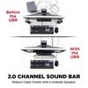GOgroove SonaVERSE UBR USB Powered Computer Sound Bar Speaker (Black)