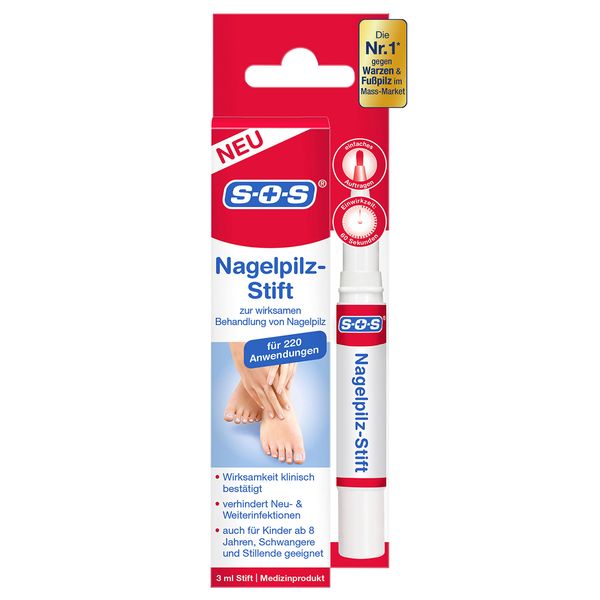 SOS Nagelpilz-Stift| Anti Nagelpilz Behandlung | 6 Monate Reichweite |Medizinprodukt| einfache Anwendung | auch bei Nagelverfärbungen | mit Stift-Applikator