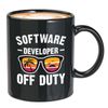Occupation Coffee Mug 11oz Black - Software Developer Off Duty - Funny Holiday Vacation Software Computer Programs Bulder Creator Source Code