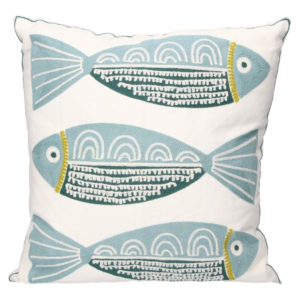 Gisela Graham Crewel Work Fish Cushion with Pad