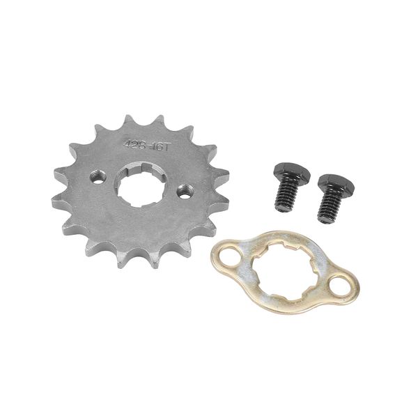 Hihaha 428 Chain 16T 20mm Motorcycle for ATV UTV Front Engine Sprocket Durable Material