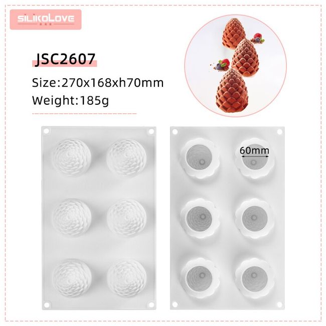 Strawberry Silicone Mold for Baking Mousse Cake, 3D Silicone