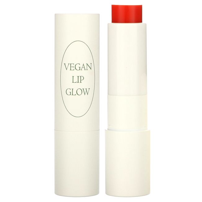 Vegan Lip Glow, 03 Coral Rose, 0.13 oz (3.9 g)