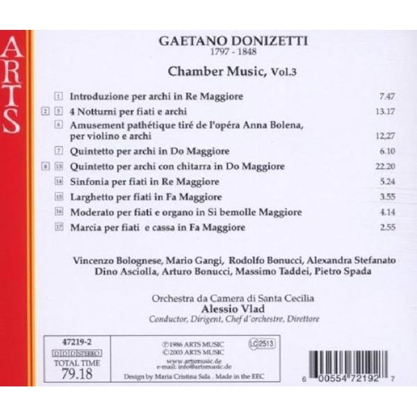 Donizetti: Chamber Works, Vol.3