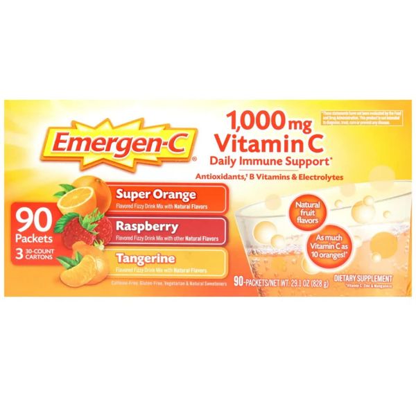 Emergen-C Tangerine Fizzy Drink Mix 90 Pack