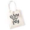 Crazy cow lady tote bag