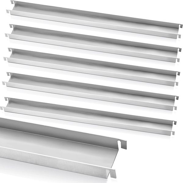 Lateral Front to Back File Bar Rails Hanging File Rails Filing Cabinet Parts Stainless Steel File Drawer Rails 15.76 Inches Long (6 Pieces)