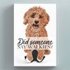 Global Designs Cavapoo Did Someone Say Walkies Decorative Gift Wooden Rectangle Lead Hook Plaque