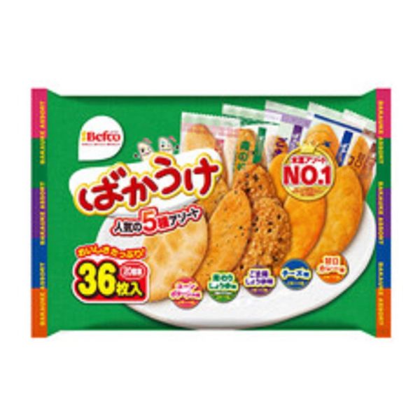 Kuriyama Rice Candy Bakauke Assortment, Pack of 36