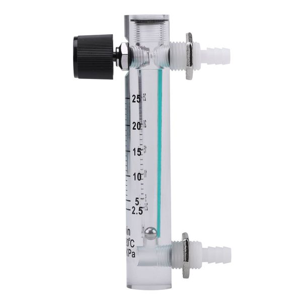 Hilitand LZQ-5 Flowmeter 2.5-25LPM Gas Flow Meter Acrylic Flow Meter with Control Valve Gas Flow Meter for Oxygen/Air/Gas