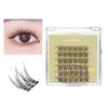 LASHIDOL False Eyelashes, Partial False Eyelashes, Self Eyelashes, Natural, Popular, DIY, Reusable, Around the Eyes, Handmade, Premium Fiber, Natural (No. 09 Daily)