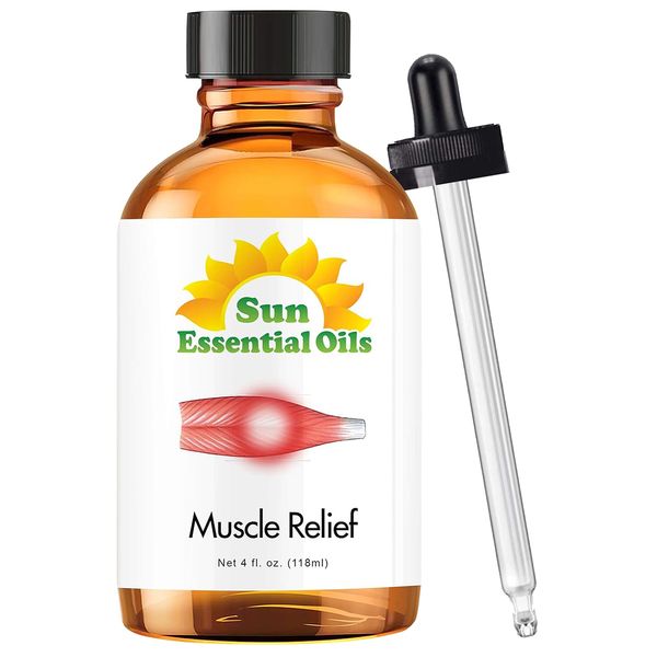 Sun Essential Oils Deep Muscle Relief Blend Oil (Huge 4 Ounce Bottle) Bulk