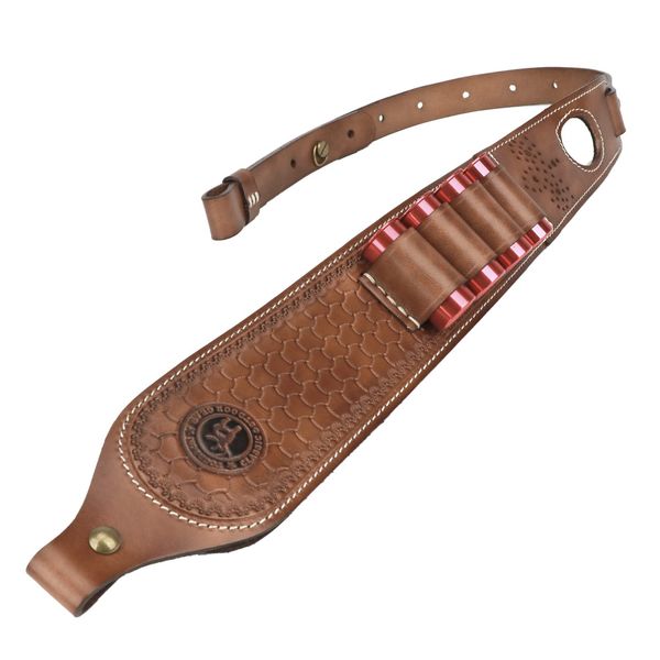 TOURBON Shotgun Sling Leather Strap Belt Adjustable Length up to 100cm