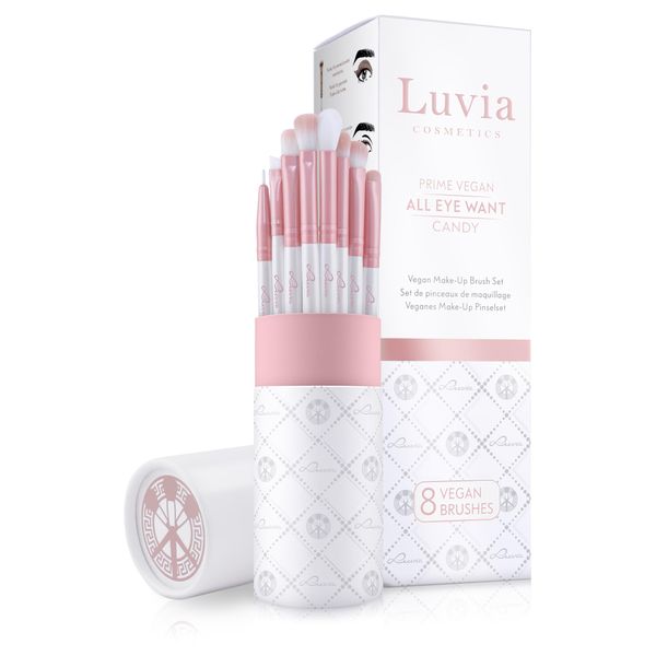 Augenpinsel-Set Luvia, All Eye Want Brush Set, Lidschatten Schminkpinsel-Set, Perfektes Verblenden & Auftragen, 8 Vegane Kosmetikpinsel