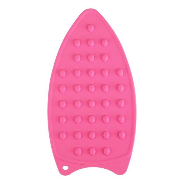 Silicone Iron Rest Pad, Multipurpose Hot Resistant Mat Portable Ironing Board for Home Travel(Pink)