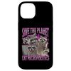 iPhone 14 Save The Planet Eat Microplastics Funny Raccoon Meme Bootleg Case