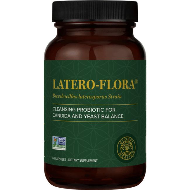 Global Healing Latero Flora Raw Probiotics Supplement for Women & Men - 60 Ct.