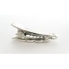 2 extra tiny small silver metal celtic knot alligator hair clip for fine thin (Size: 1.13)