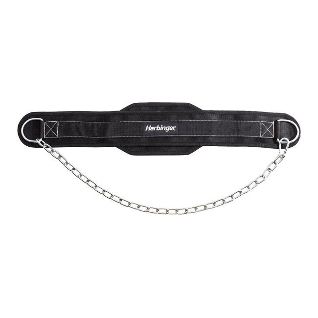 Harbinger 28900 Polypropylene Dip Belt with 30-Inch Steel Chain , Black