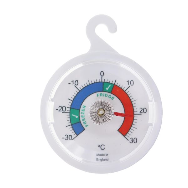 Fridge Thermometer Dial Refrigerator Thermometer 65 mm Dial Fridge Freezer Thermometer With Coloured Zones - Ideal Thermometer For Refrigeration Temperature Control