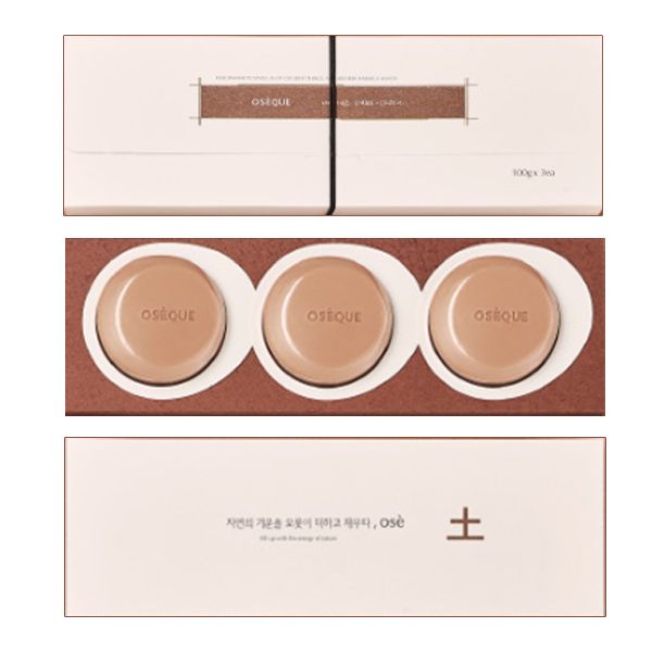 Ozek Ocher Mud Bar 100gx3ea Five Color Ocher Soap (Signature Bar)