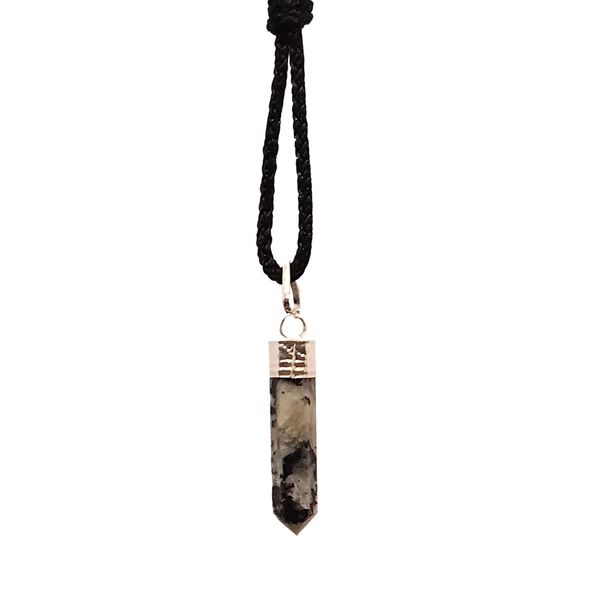 VIE Pencil Pendant, 25-30mm (Rainbow Moonstone)