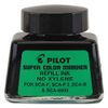 Pilot Super Color Marker Refill Ink, No Xylene, 30ml, Black Ink