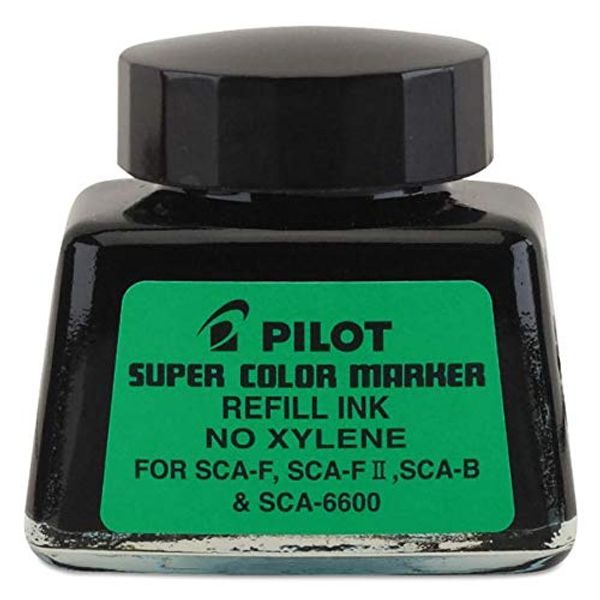Pilot Super Color Marker Refill Ink, No Xylene, 30ml, Black Ink